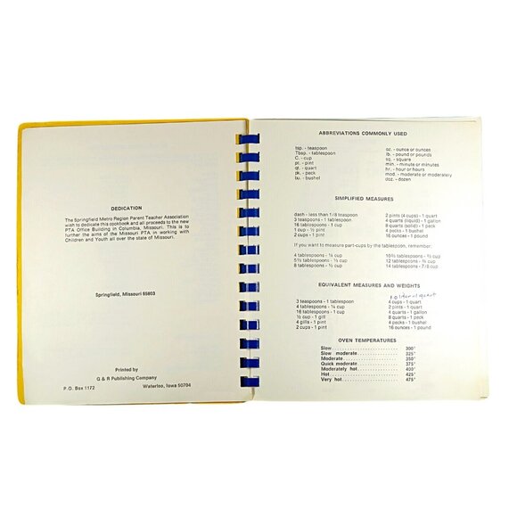 1979 Springfield PTA Cookbook – Missouri Spiral-Bound Vintage Recipes, 153 Pages - Picture 3 of 6